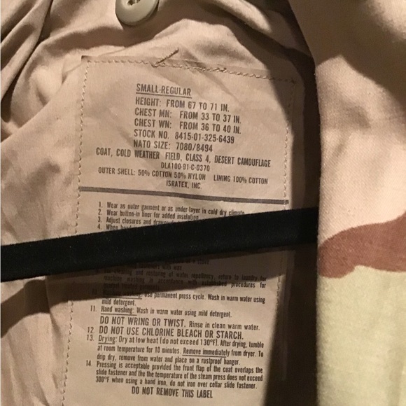 Field Jacket US Military Issue Three Tone Desert Camouflage - Picture 4 of 16